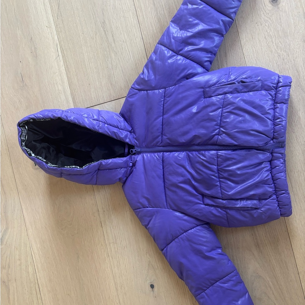 SISLEY Purple Girls Puffer Jacket